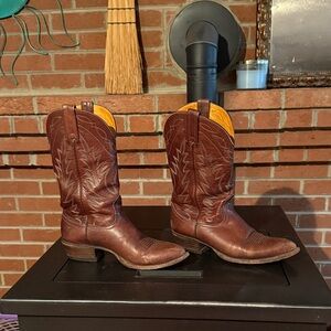 Nocona Tan Leather Western Boots